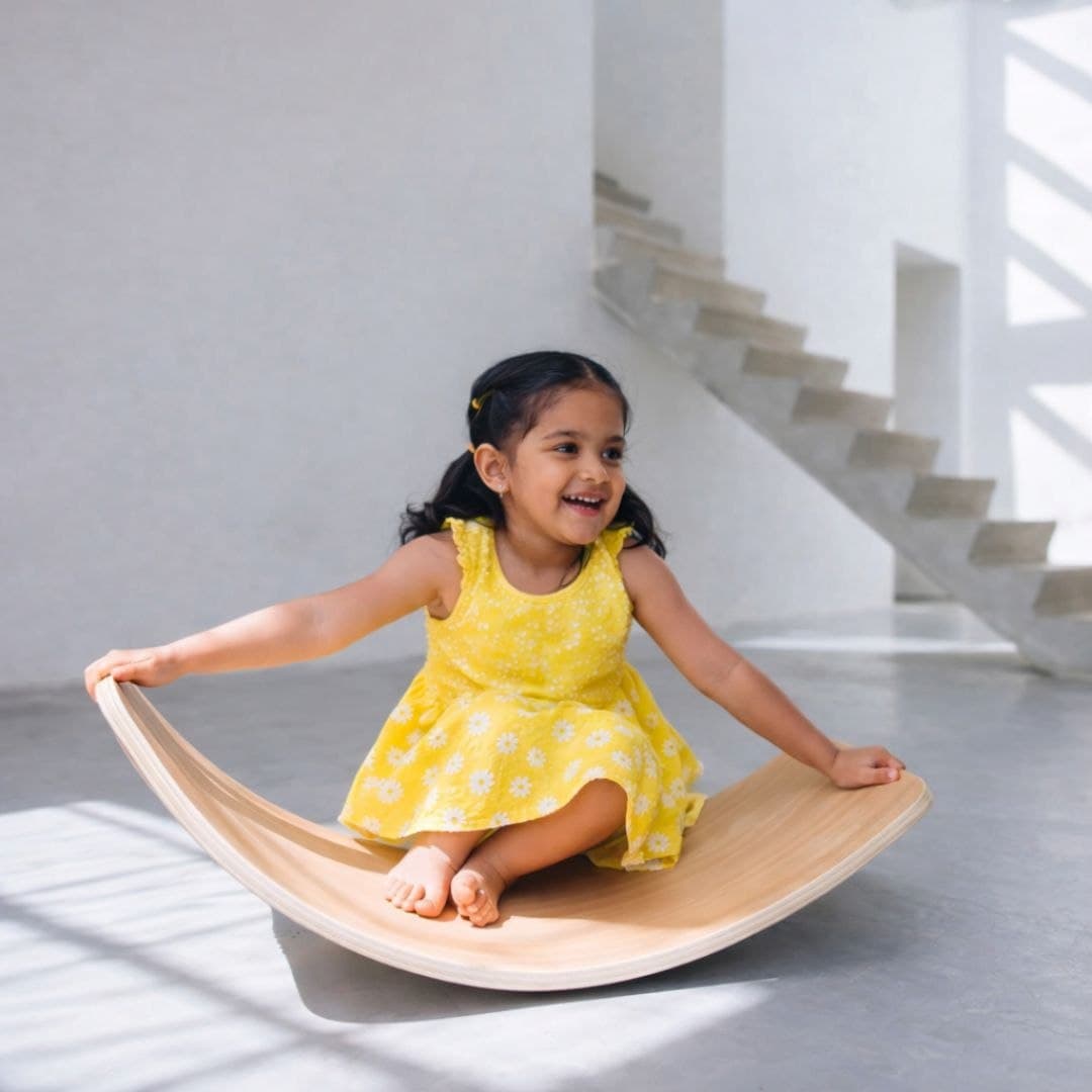 Wooden Balance Board for Kids – Non-Slip Balancing Board Game thumbnail 3