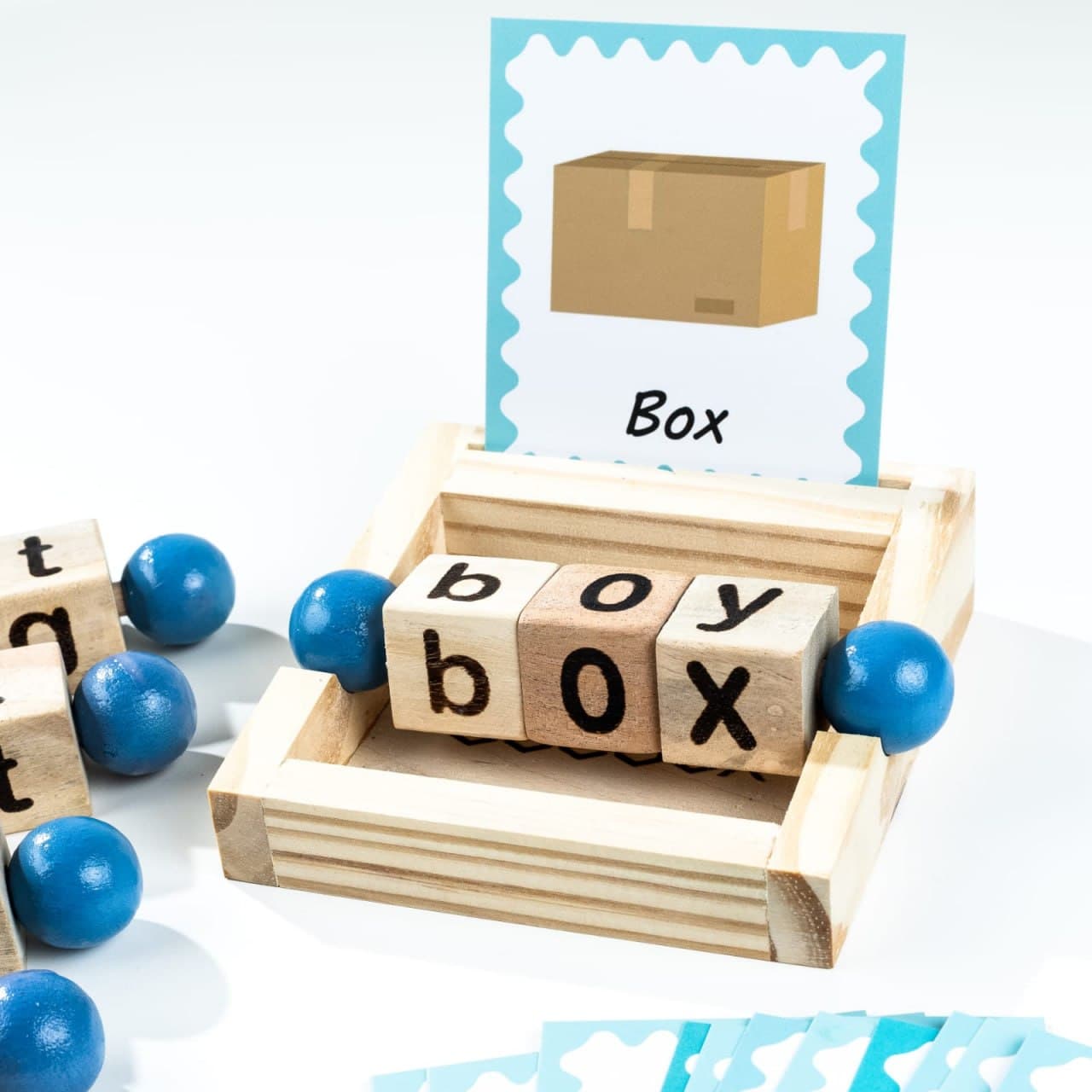 Wooden Spelling Blocks Learning Toy thumbnail 4