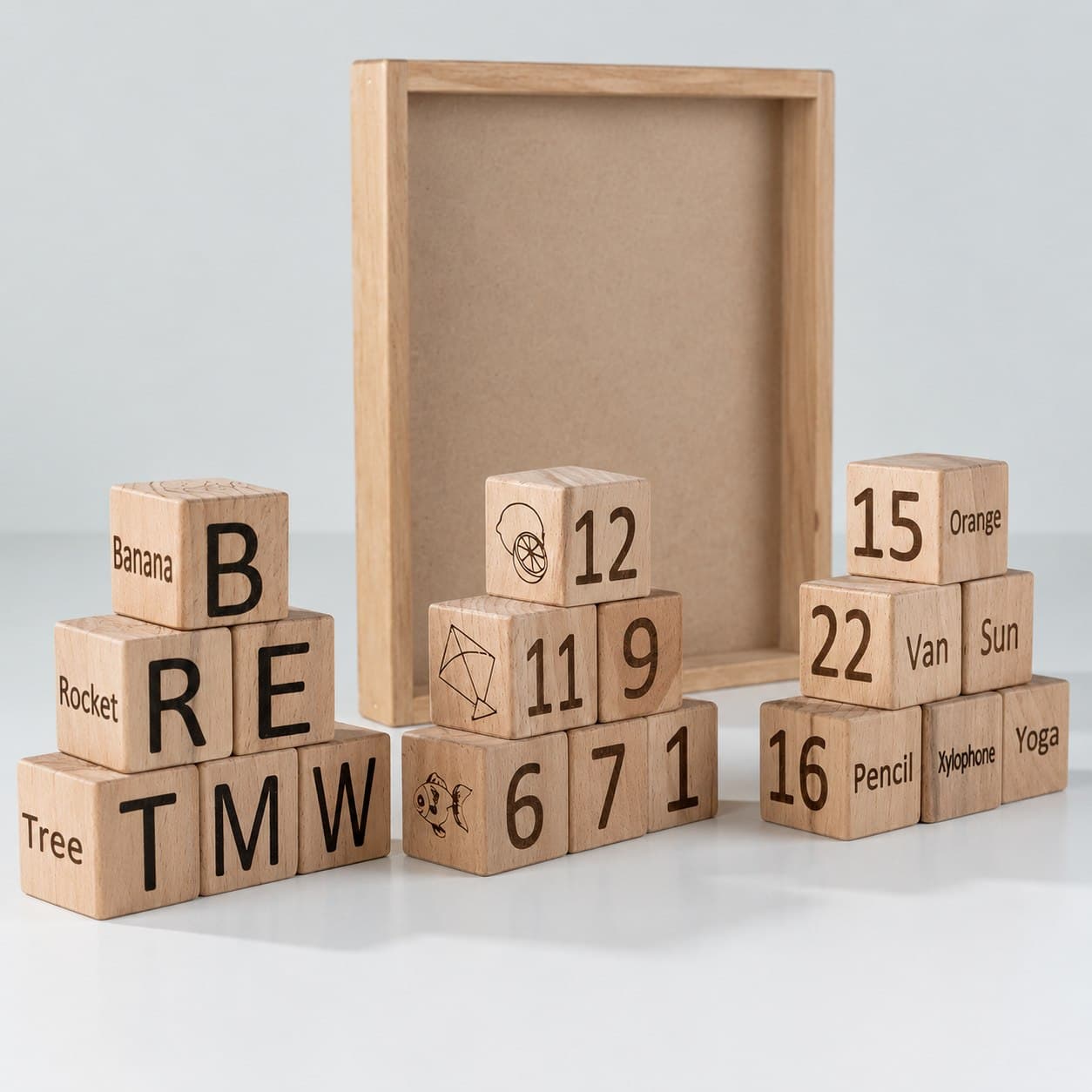 4-in-1 Wooden Learning Block Set thumbnail 2