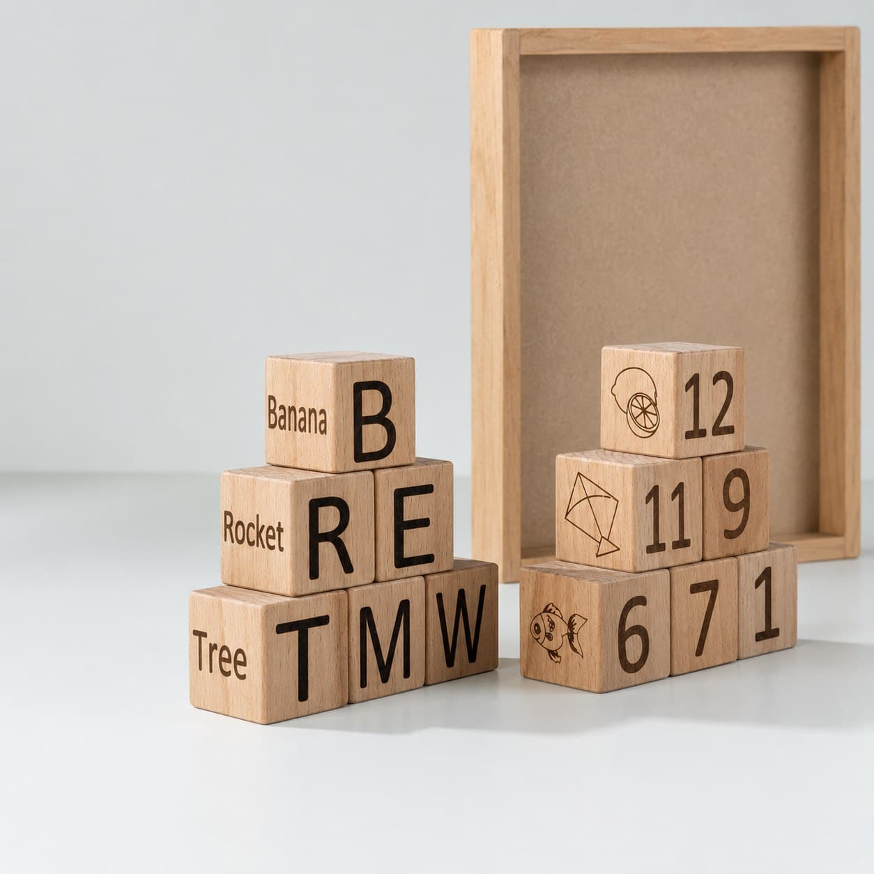4-in-1 Wooden Learning Block Set thumbnail 3