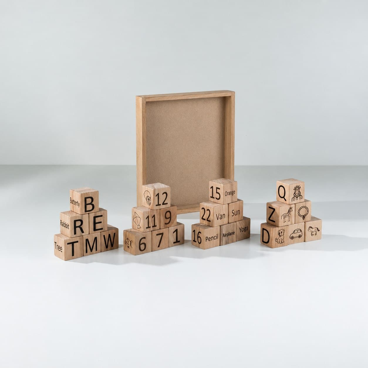 4-in-1 Wooden Learning Block Set thumbnail 4