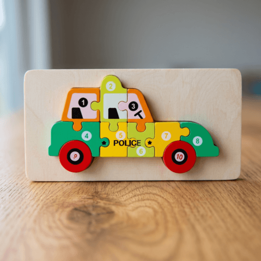Toddler Wooden Number Puzzles: Animals & Vehicles thumbnail 4