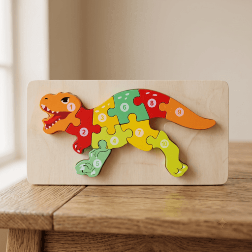 Toddler Wooden Number Puzzles: Animals & Vehicles thumbnail 6