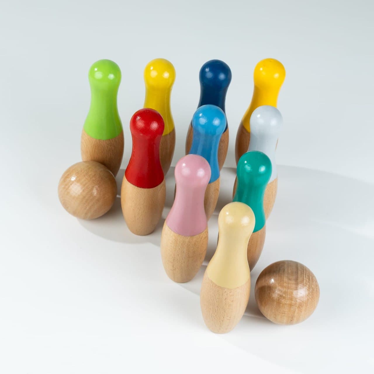 Wooden Bowling Game Set for Kids - Image 1